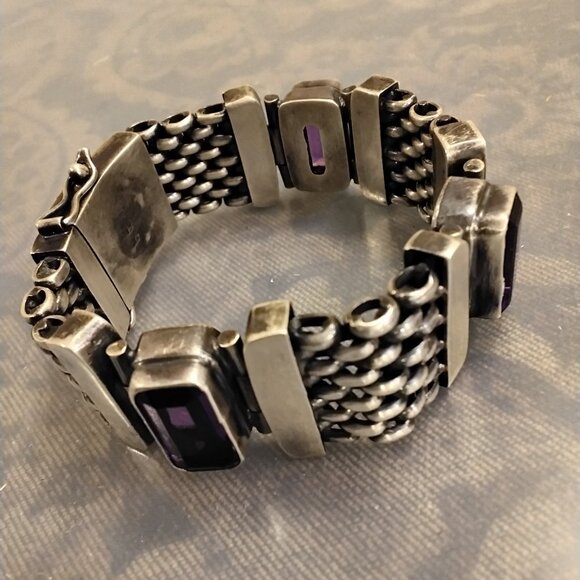 Vintage Heavy Sterling Silver Bracelet - Picture 14 of 14